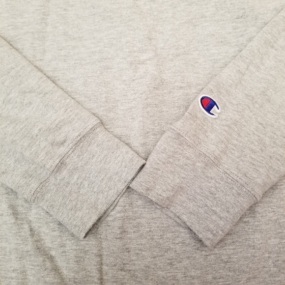 {XXL} Champion Heathered Gray Long Sleeve Tee - Picture 4 of 7